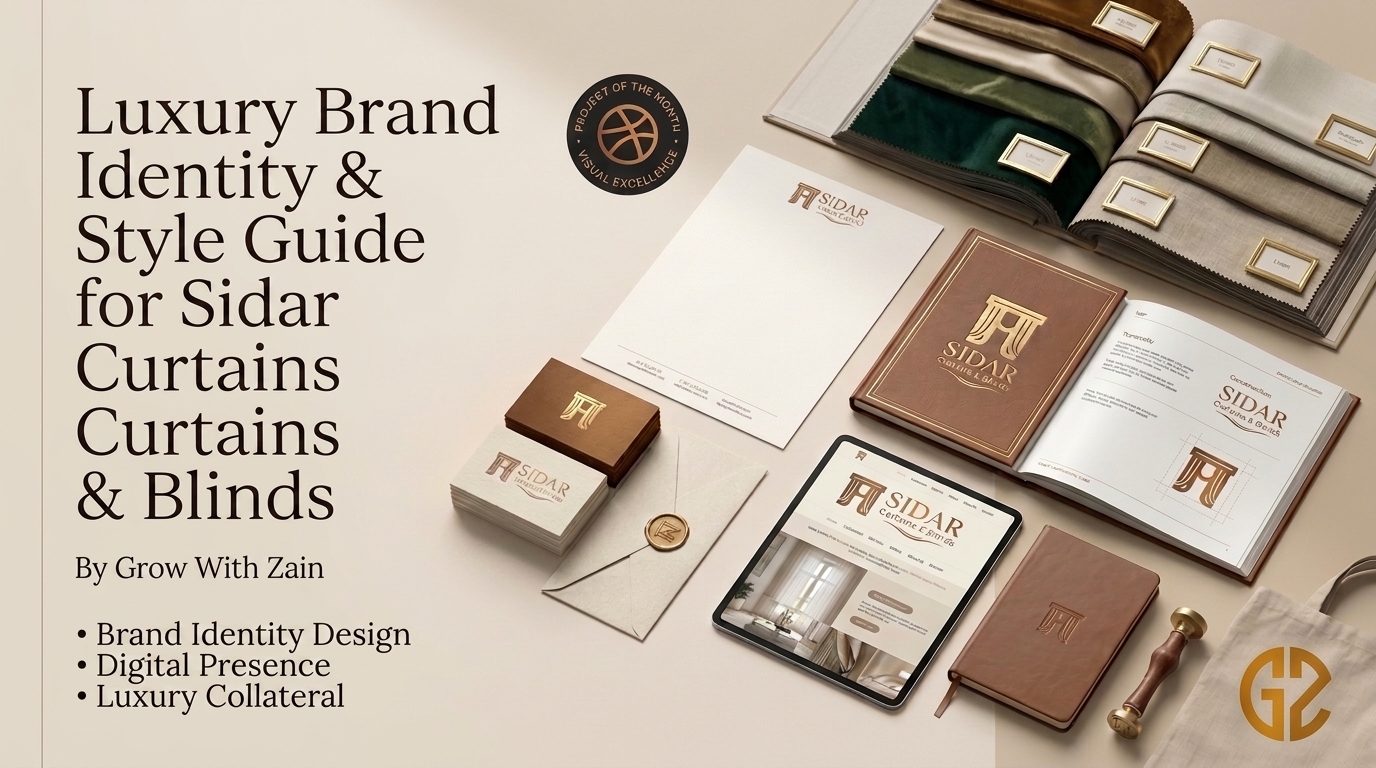 Luxury Visual Identity, Logo Suite & Brand Guidelines for Sidar Curtains